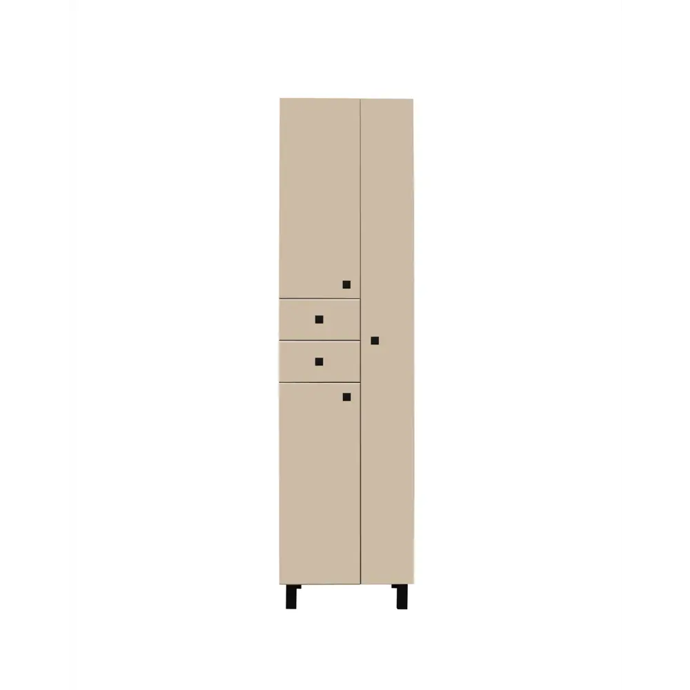 Фото 2 Шкаф в ванную пенал напольный Руан 50 какао/бежевый правый Фото 2 Шкаф в ванную пенал напольный Руан 50 какао/бежевый правый