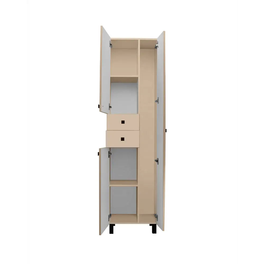 Фото 3 Шкаф в ванную пенал напольный Руан 50 какао/бежевый правый Фото 3 Шкаф в ванную пенал напольный Руан 50 какао/бежевый правый