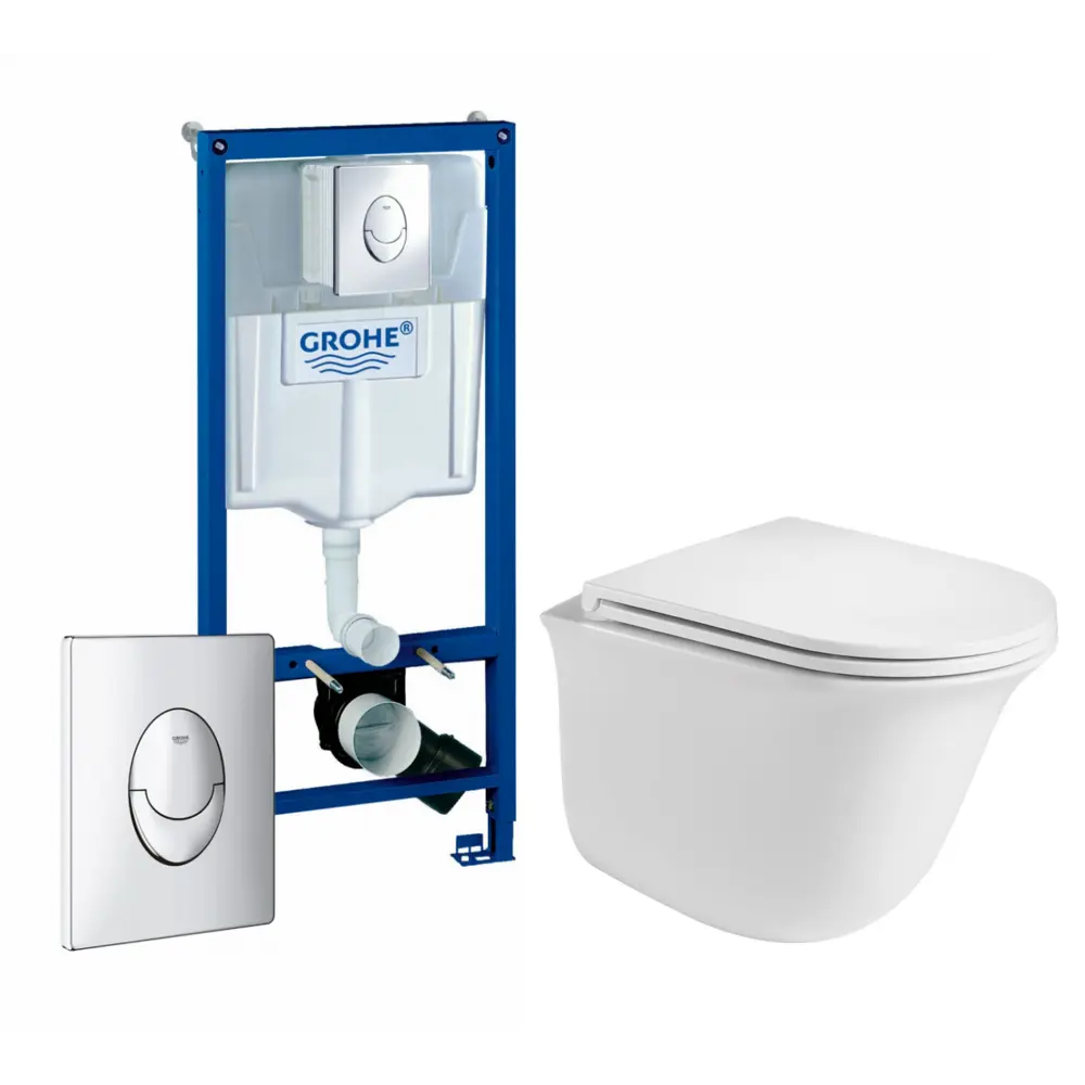 Фото Комплект инсталляция с унитазом Grohe 510268 цвет белый
