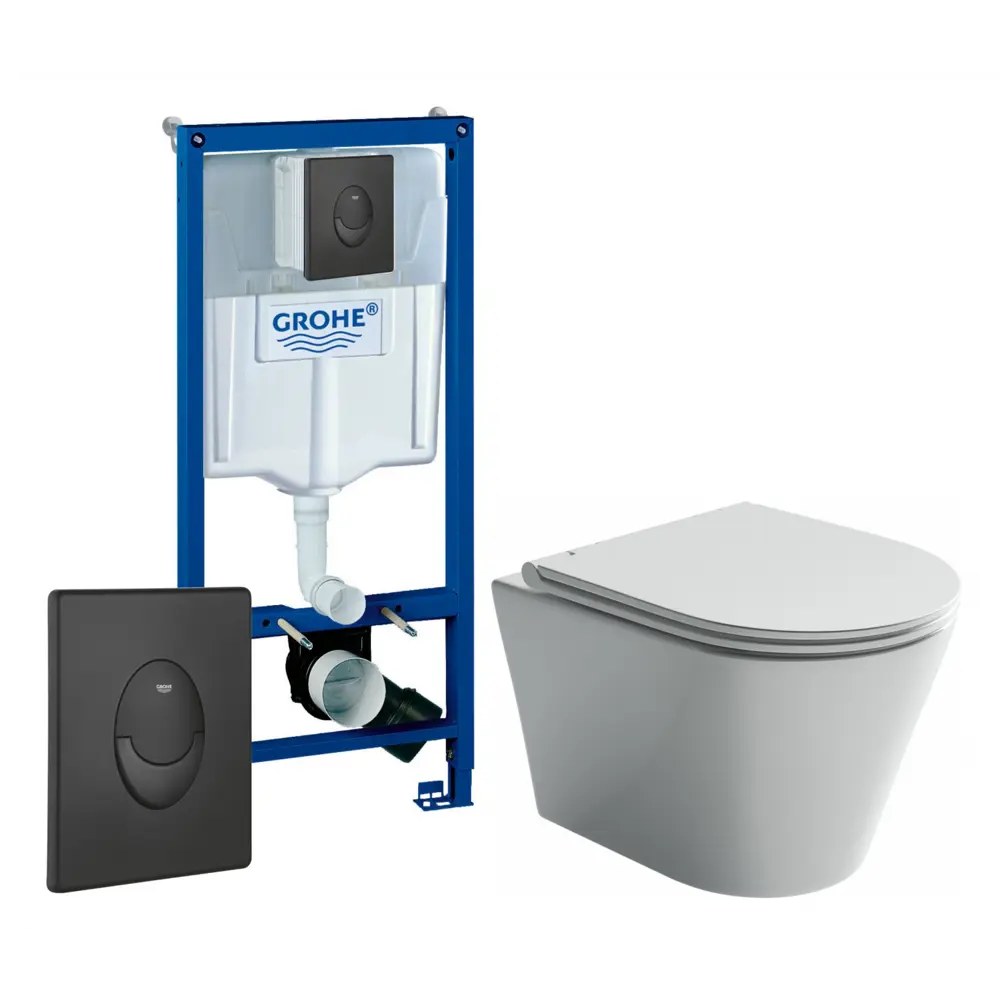 Фото Комплект инсталляция с унитазом Grohe 515654 цвет белый