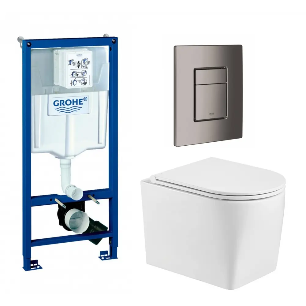 Фото Комплект инсталляция с унитазом Grohe 639819 цвет белый