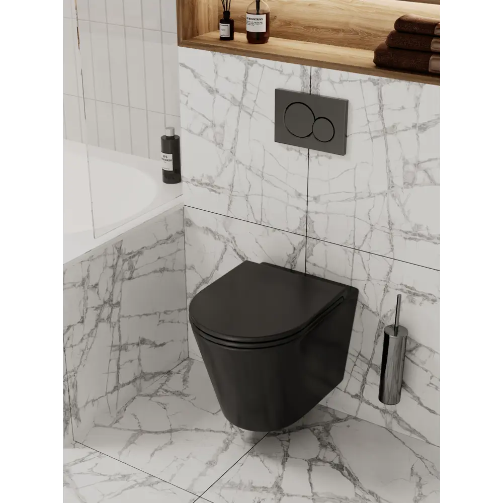 Фото 12 Комплект инсталляция с унитазом Grohe 553230 цвет черный Фото 12 Комплект инсталляция с унитазом Grohe 553230 цвет черный