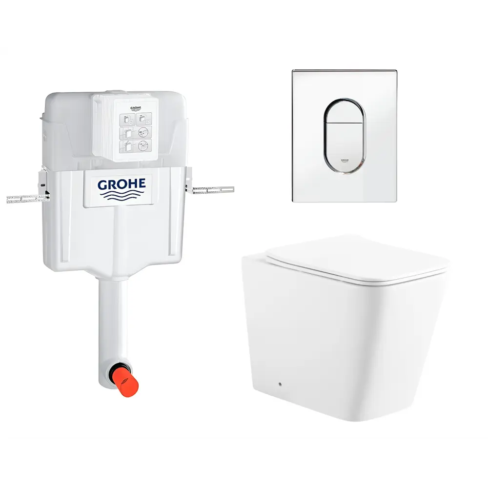 Фото Комплект инсталляция с унитазом Grohe 535606 цвет белый Фото Комплект инсталляция с унитазом Grohe 535606 цвет белый