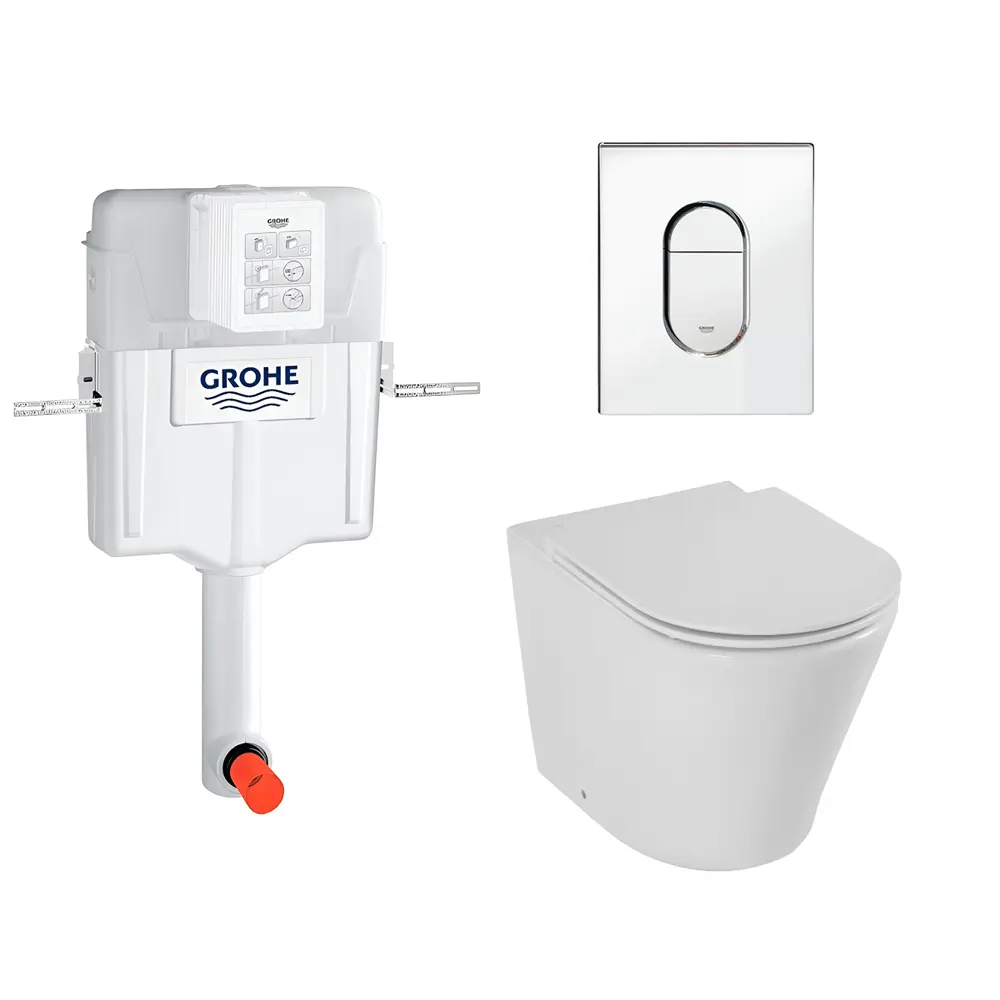 Фото Комплект инсталляция с унитазом Grohe 535622 цвет белый Фото Комплект инсталляция с унитазом Grohe 535622 цвет белый
