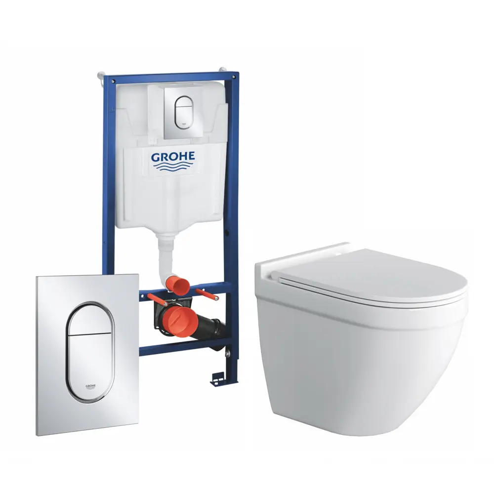 Фото Комплект инсталляция с унитазом Grohe 512528 цвет белый Фото Комплект инсталляция с унитазом Grohe 512528 цвет белый