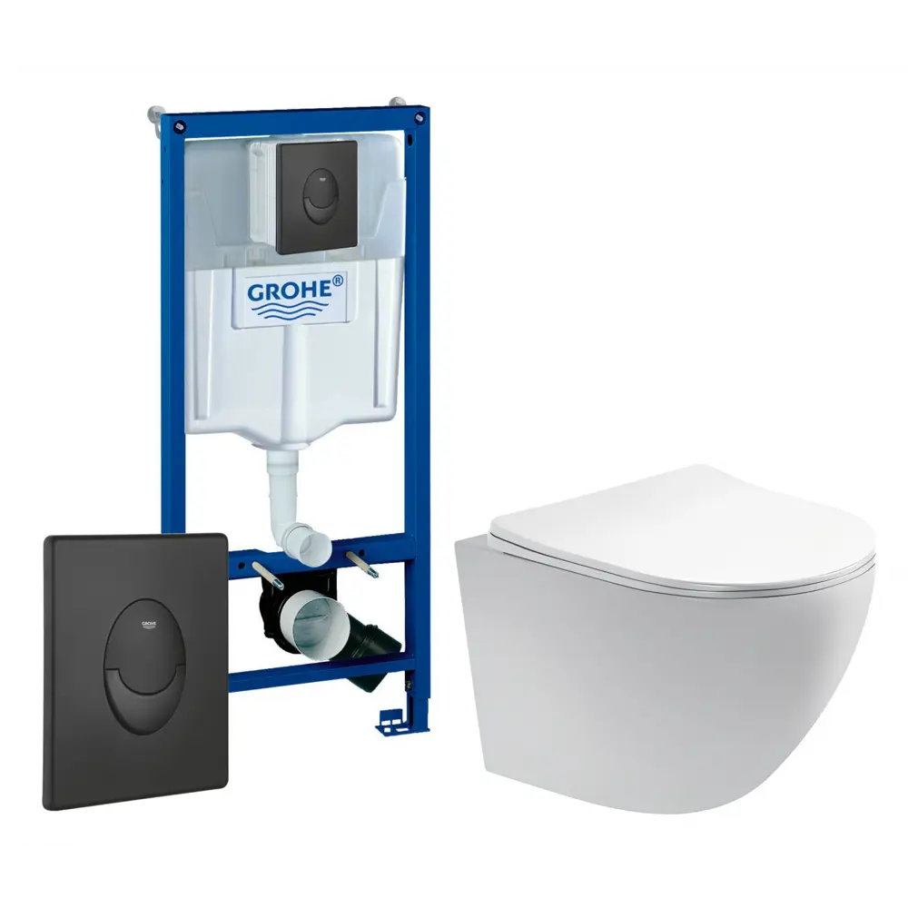 Фото Комплект инсталляция с унитазом Grohe 515691 цвет белый Фото Комплект инсталляция с унитазом Grohe 515691 цвет белый
