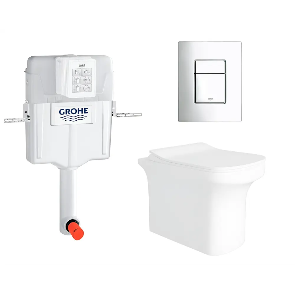 Фото Комплект инсталляция с унитазом Grohe 535179 цвет белый Фото Комплект инсталляция с унитазом Grohe 535179 цвет белый