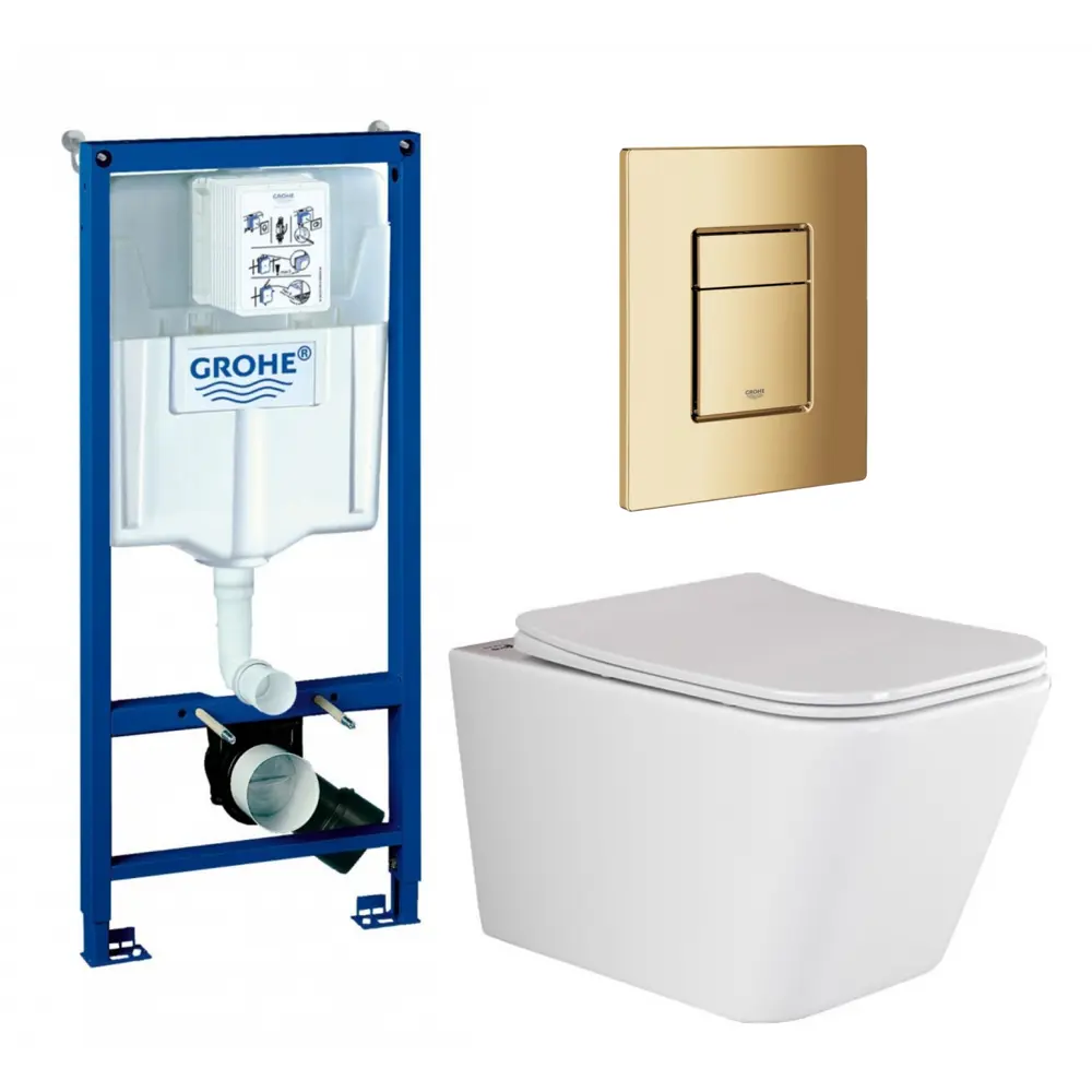 Фото Комплект инсталляция с унитазом Grohe 639631 цвет белый