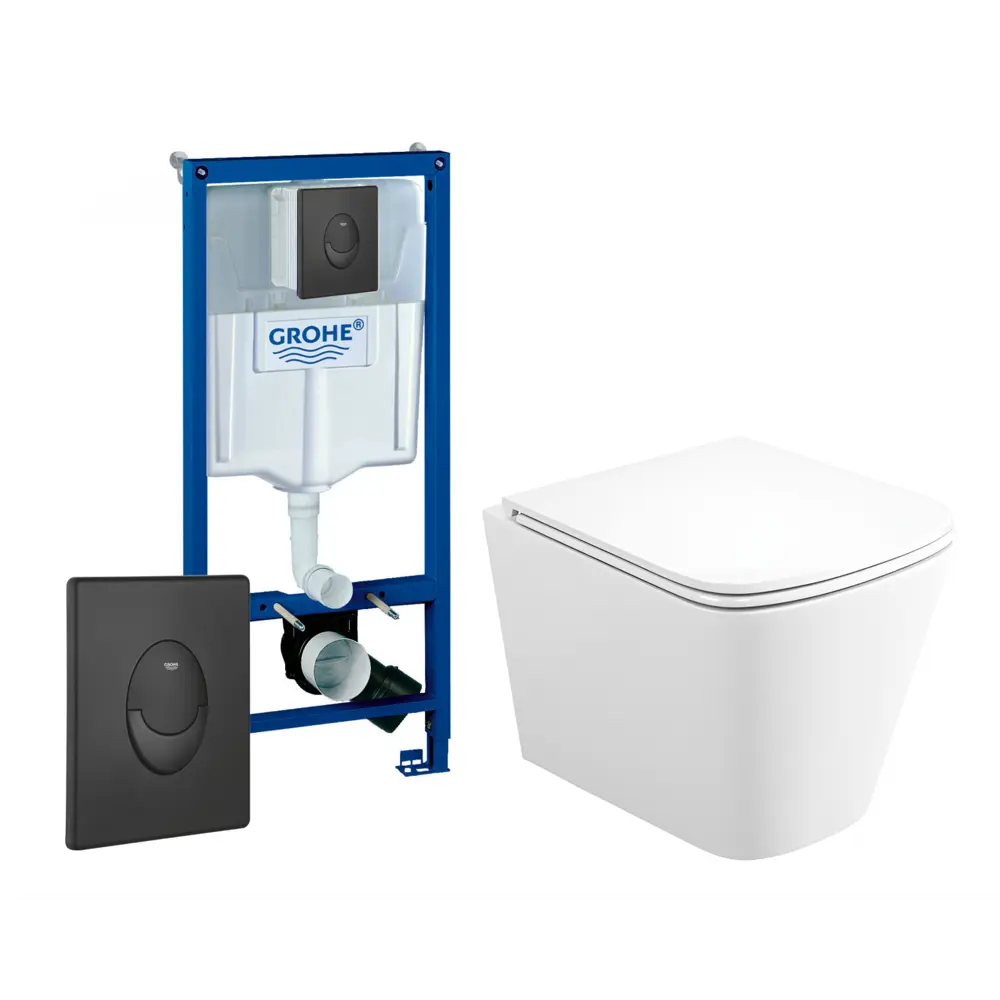 Фото Комплект инсталляция с унитазом Grohe 553382 цвет белый