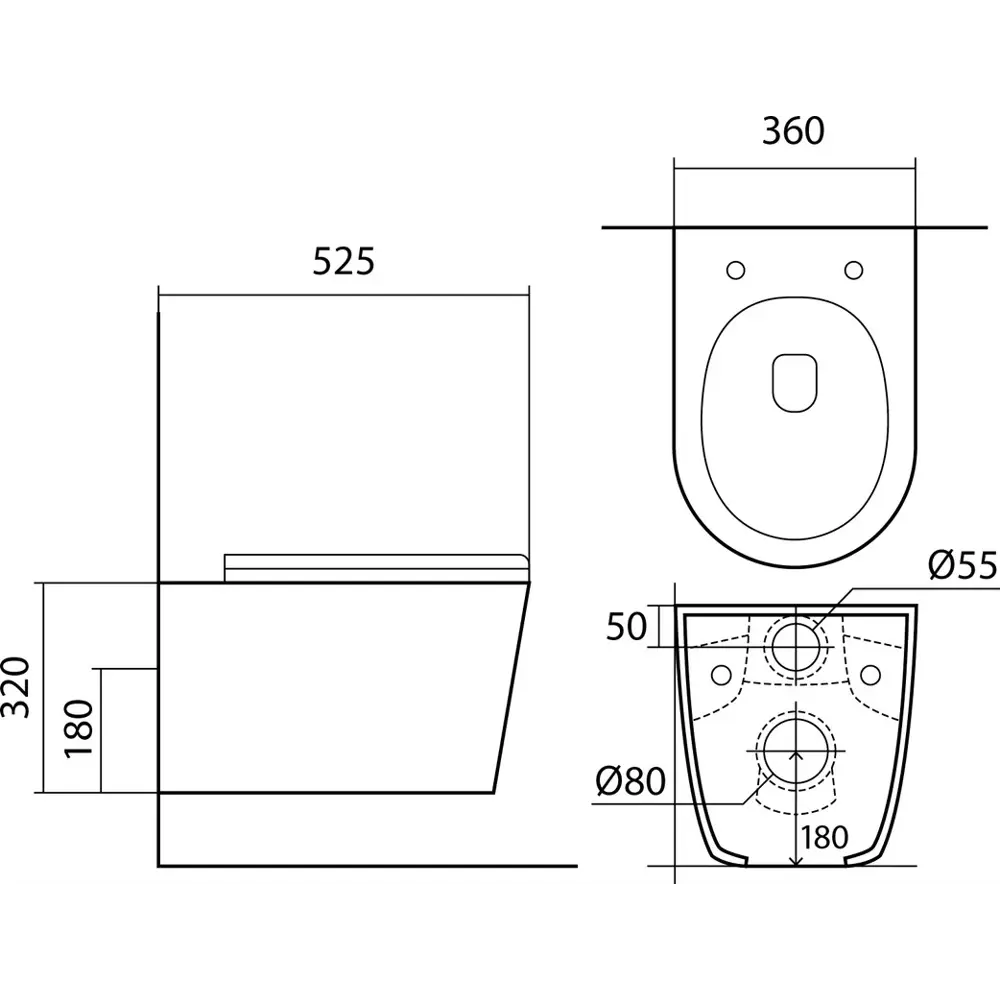 Фото 6 Комплект инсталляция с унитазом Grohe 639913 цвет черный