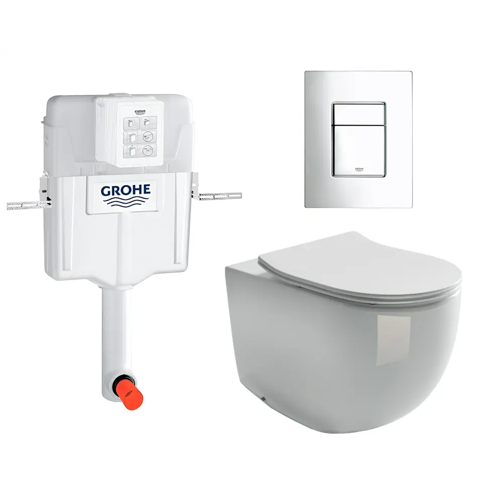 Фото Комплект инсталляция с унитазом Grohe 535226 цвет белый