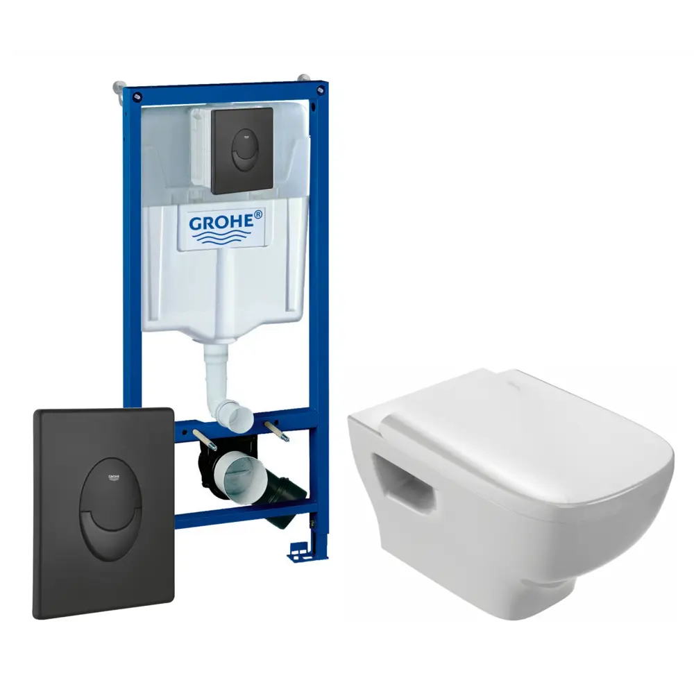 Фото Комплект инсталляция с унитазом Grohe 516027 цвет белый Фото Комплект инсталляция с унитазом Grohe 516027 цвет белый