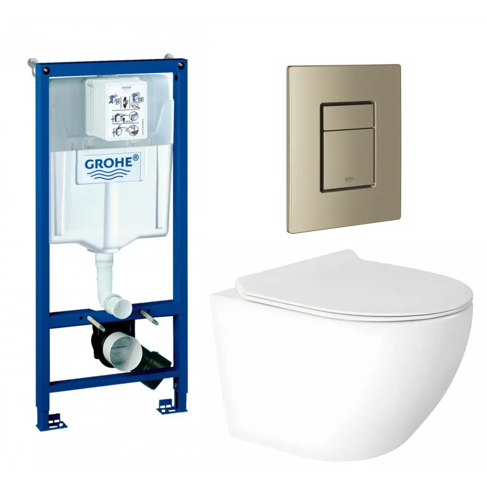 Фото Комплект инсталляция с унитазом Grohe 639936 цвет белый