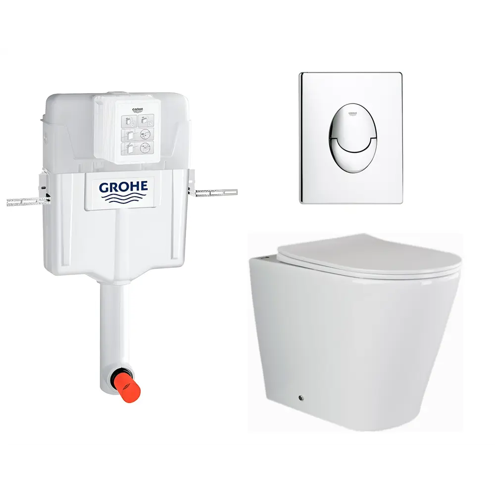 Фото Комплект инсталляция с унитазом Grohe 535238 цвет белый Фото Комплект инсталляция с унитазом Grohe 535238 цвет белый
