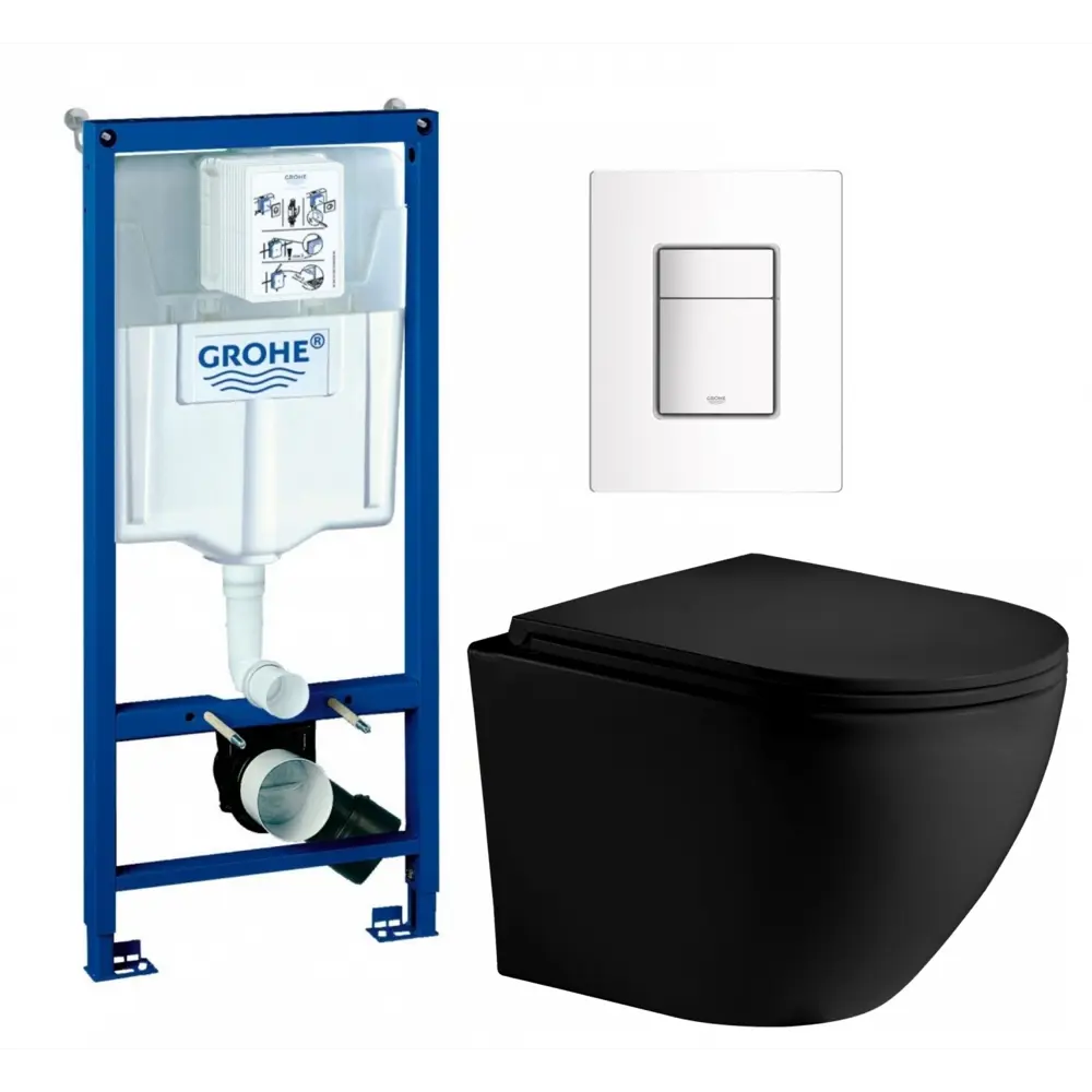 Фото Комплект инсталляция с унитазом Grohe 681420 цвет черный