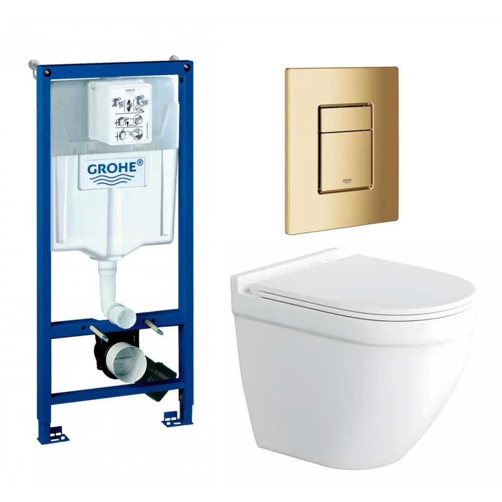 Фото Комплект инсталляция с унитазом Grohe 639707 цвет белый