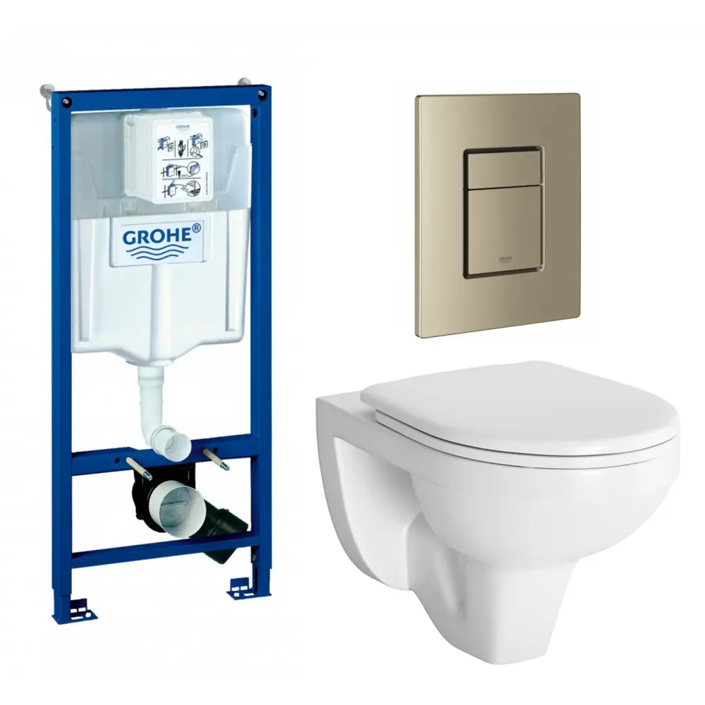 Фото Комплект инсталляция с унитазом Grohe 639964 цвет белый