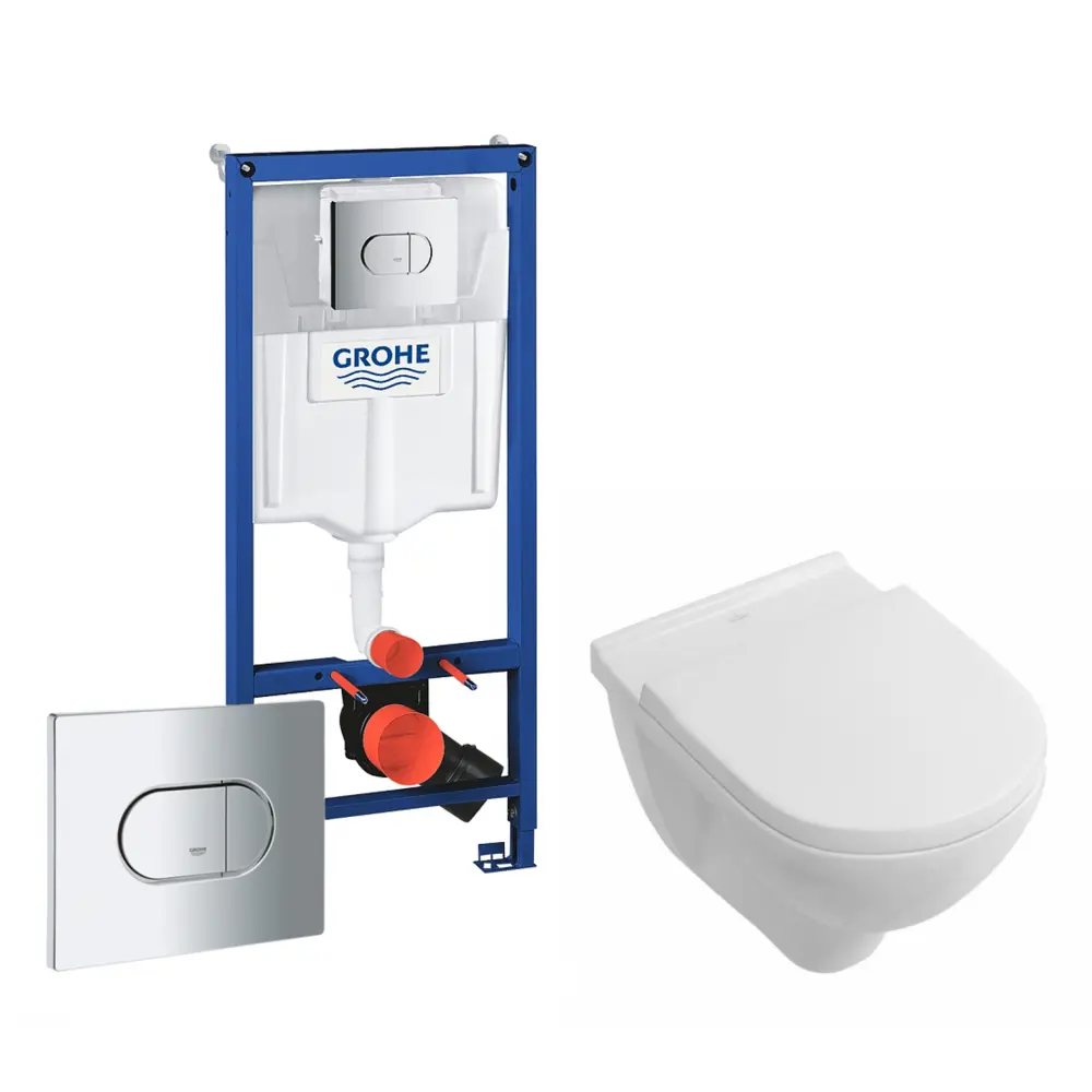 Фото Комплект инсталляция с унитазом Grohe 512476 цвет белый