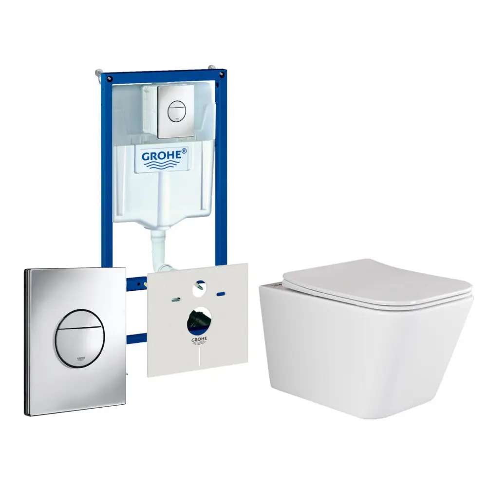 Фото Комплект инсталляция с унитазом Grohe 513250 цвет белый