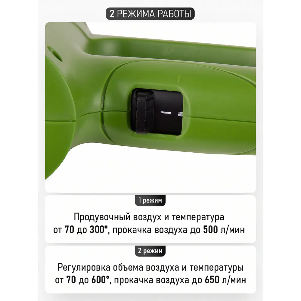 Фото 8 Фен технический сетевой Procraft PH2300E, 2300 Вт Фото 8 Фен технический сетевой Procraft PH2300E, 2300 Вт