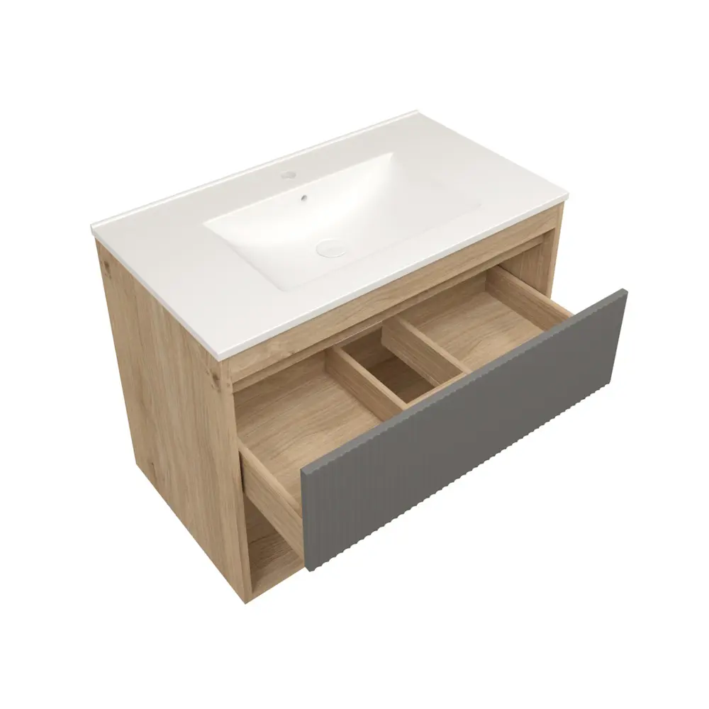 Фото 8 Тумба под раковину подвесная Teymi F16016 80см с раковиной цвет Vitra 80 дуб/графит+ ritta 80 Фото 8 Тумба под раковину подвесная Teymi F16016 80см с раковиной цвет Vitra 80 дуб/графит+ ritta 80