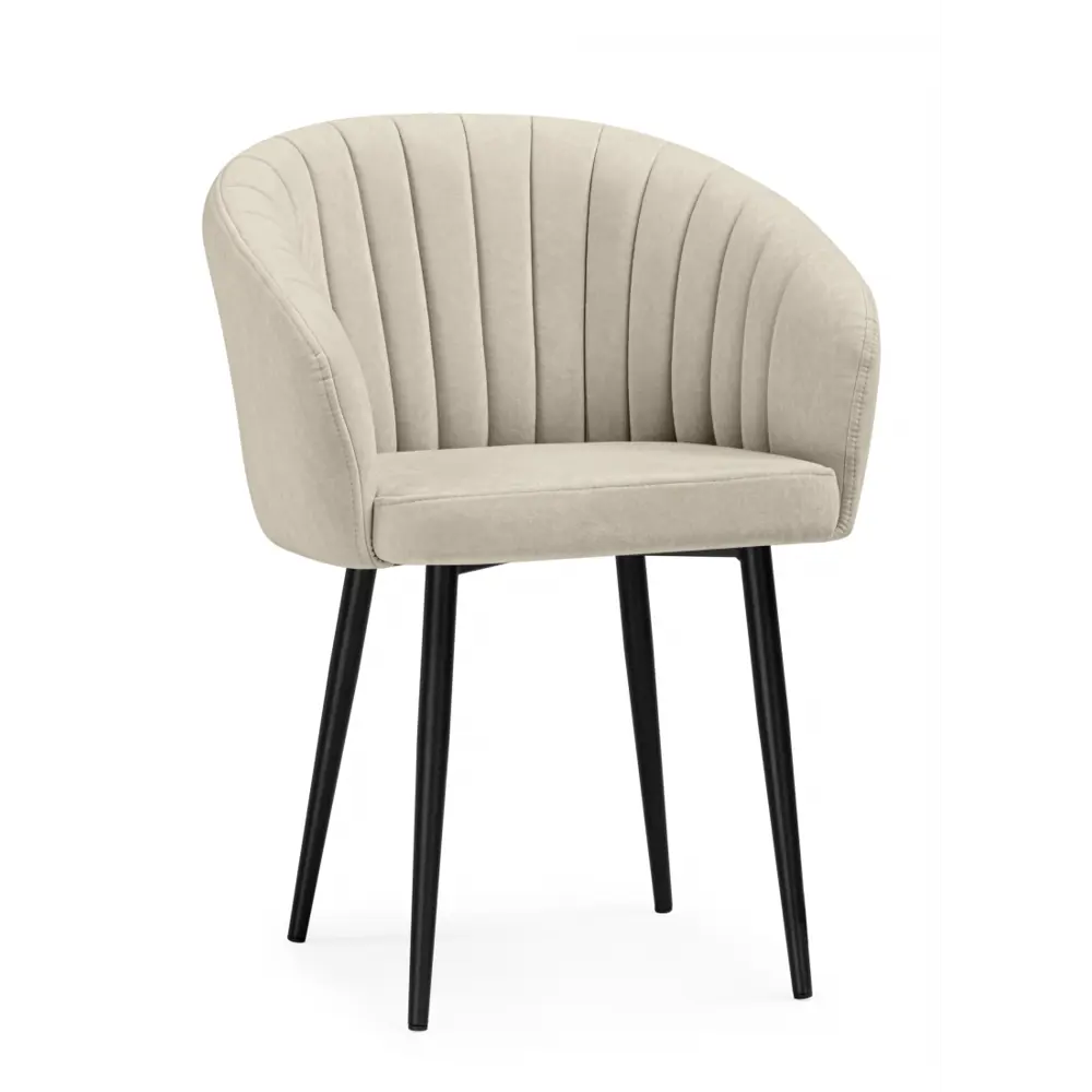 Фото Стул Woodville 622375 43x83x53 см велюр цвет бежевый Фото Стул Woodville 622375 43x83x53 см велюр цвет бежевый