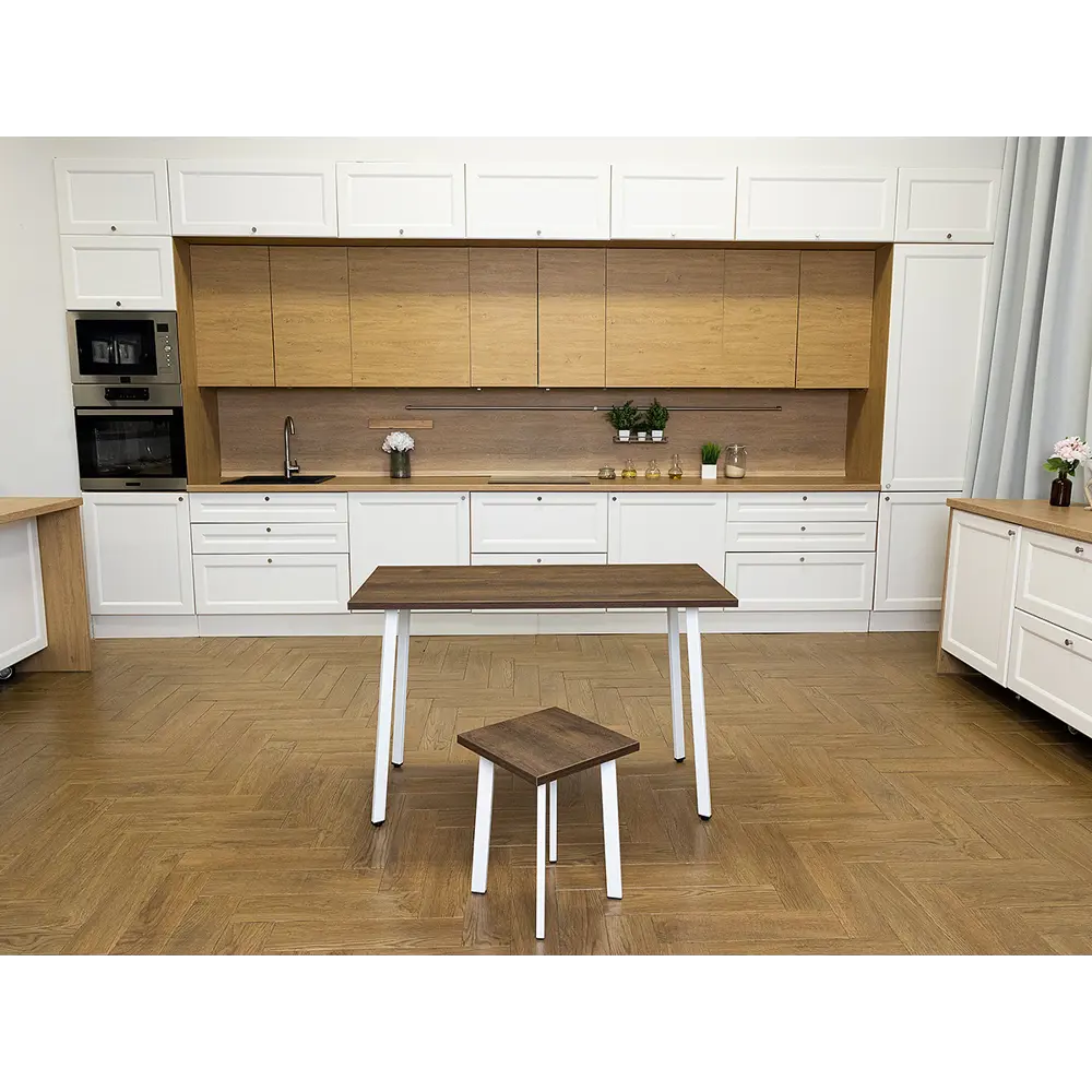 Фото 2 Кухонный стол Diko Loft Delight Dining DL-868282 60х60х75 см цвет дуб бронза Фото 2 Кухонный стол Diko Loft Delight Dining DL-868282 60х60х75 см цвет дуб бронза