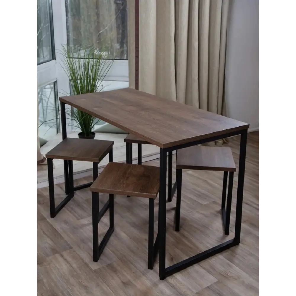 Фото Стол прямоугольный Diko loft 120x60 см лдсп цвет бронза