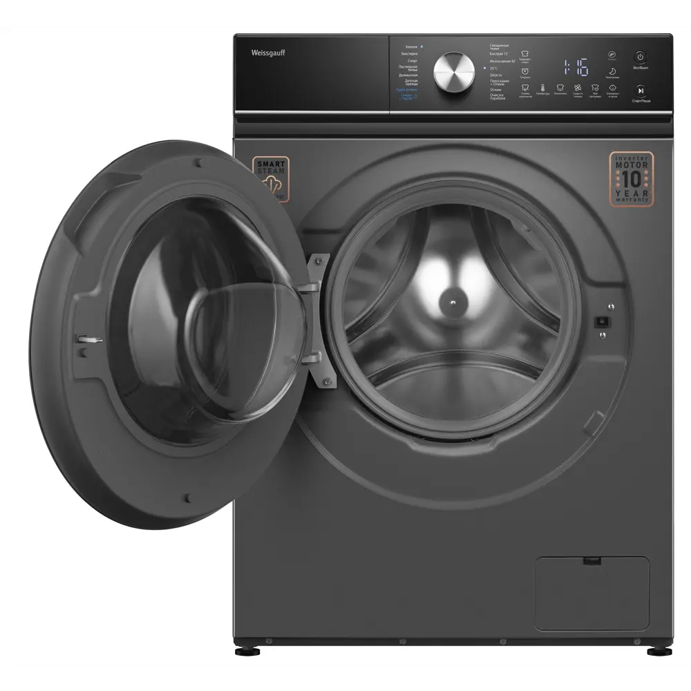 Фото 2 Стиральная машина Weissgauff Wm 4106 d deep grey 59.5x85x37 см 6 кг цвет темно-серый