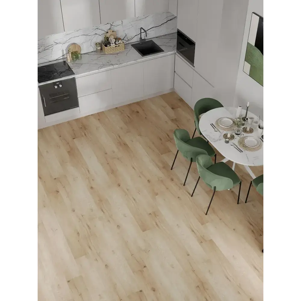 Фото 8 SPC плитка Toda Alma Cornel Дуб натуральный 43 класс толщина 4.50 мм 2.68 м², цена за упаковку Фото 8 SPC плитка Toda Alma Cornel Дуб натуральный 43 класс толщина 4.50 мм 2.68 м², цена за упаковку