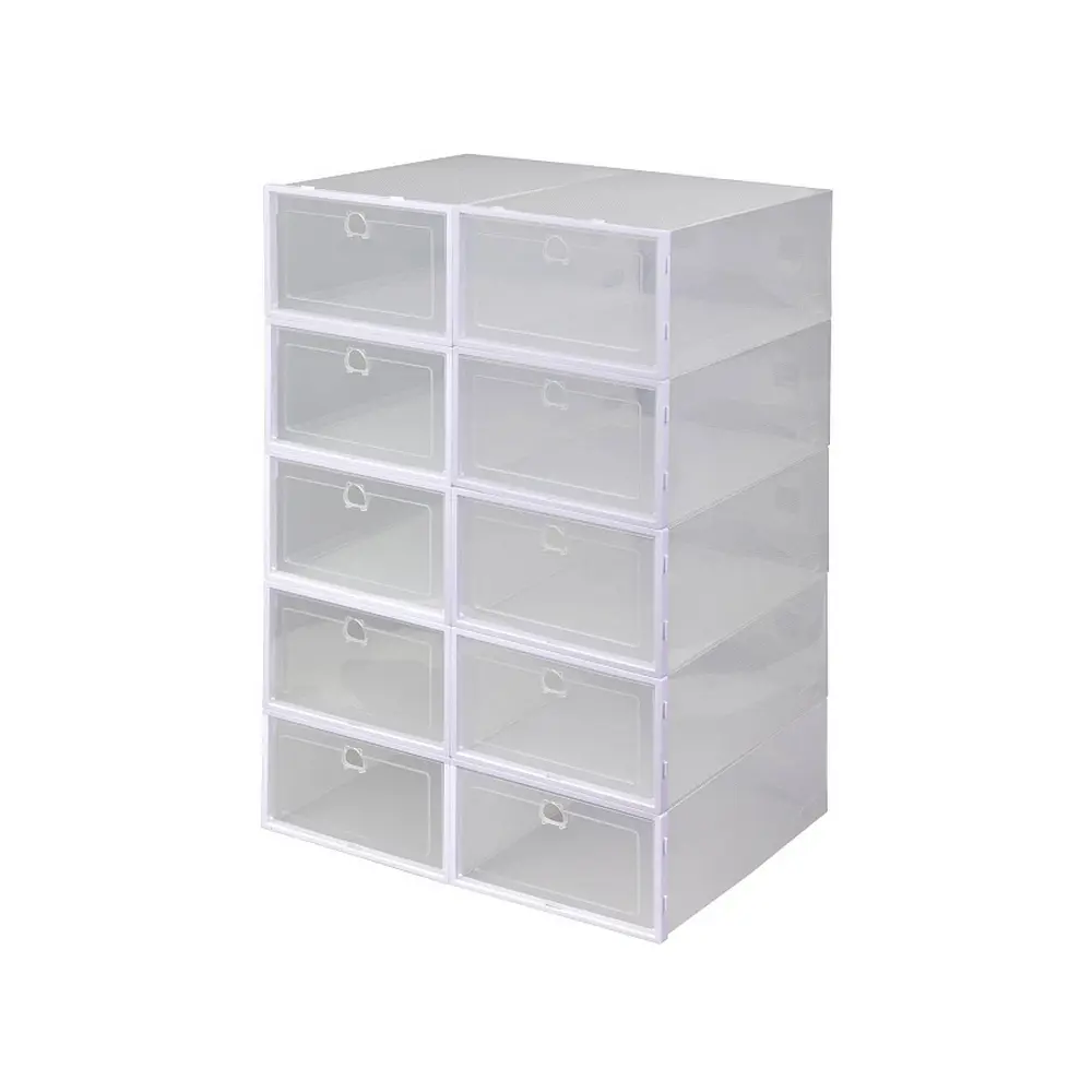 Фото Коробка для обуви Ridberg 23x14x33 см пластик цвет полупрозрачный 10 шт. Фото Коробка для обуви Ridberg 23x14x33 см пластик цвет полупрозрачный 10 шт.