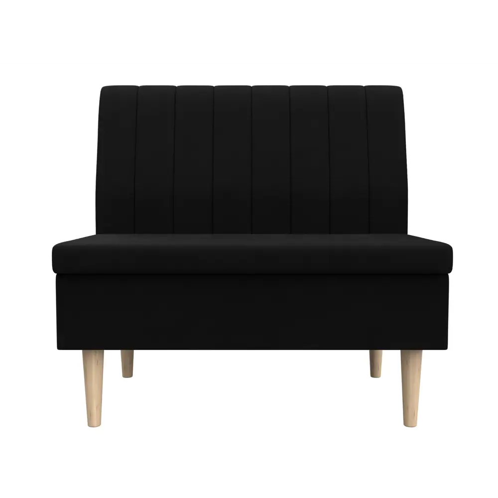 Фото 2 Диван прямой Лига диванов Мини 126051 95x82x61 см вельвет цвет черный Фото 2 Диван прямой Лига диванов Мини 126051 95x82x61 см вельвет цвет черный