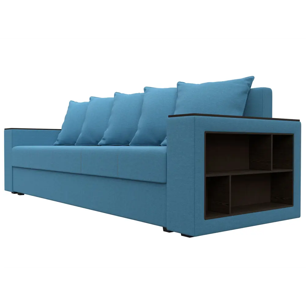 Фото 3 Диван раскладной Лига диванов Дубай Лайт полки справа 232x85x80 см рогожка цвет амур 10 голубой Фото 3 Диван раскладной Лига диванов Дубай Лайт полки справа 232x85x80 см рогожка цвет амур 10 голубой