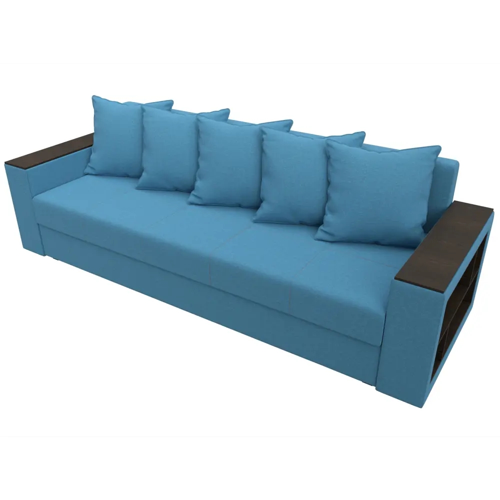 Фото 6 Диван раскладной Лига диванов Дубай Лайт полки справа 232x85x80 см рогожка цвет амур 10 голубой Фото 6 Диван раскладной Лига диванов Дубай Лайт полки справа 232x85x80 см рогожка цвет амур 10 голубой