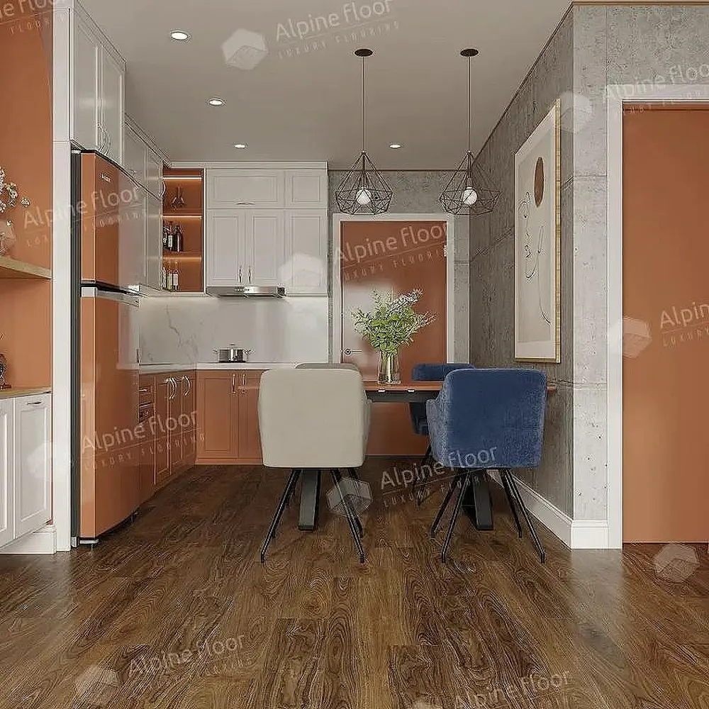 Фото 2 SPC плитка Alpine Floor Nut Ногуэра 43 класс толщина 4 мм 2.32 м², цена за упаковку