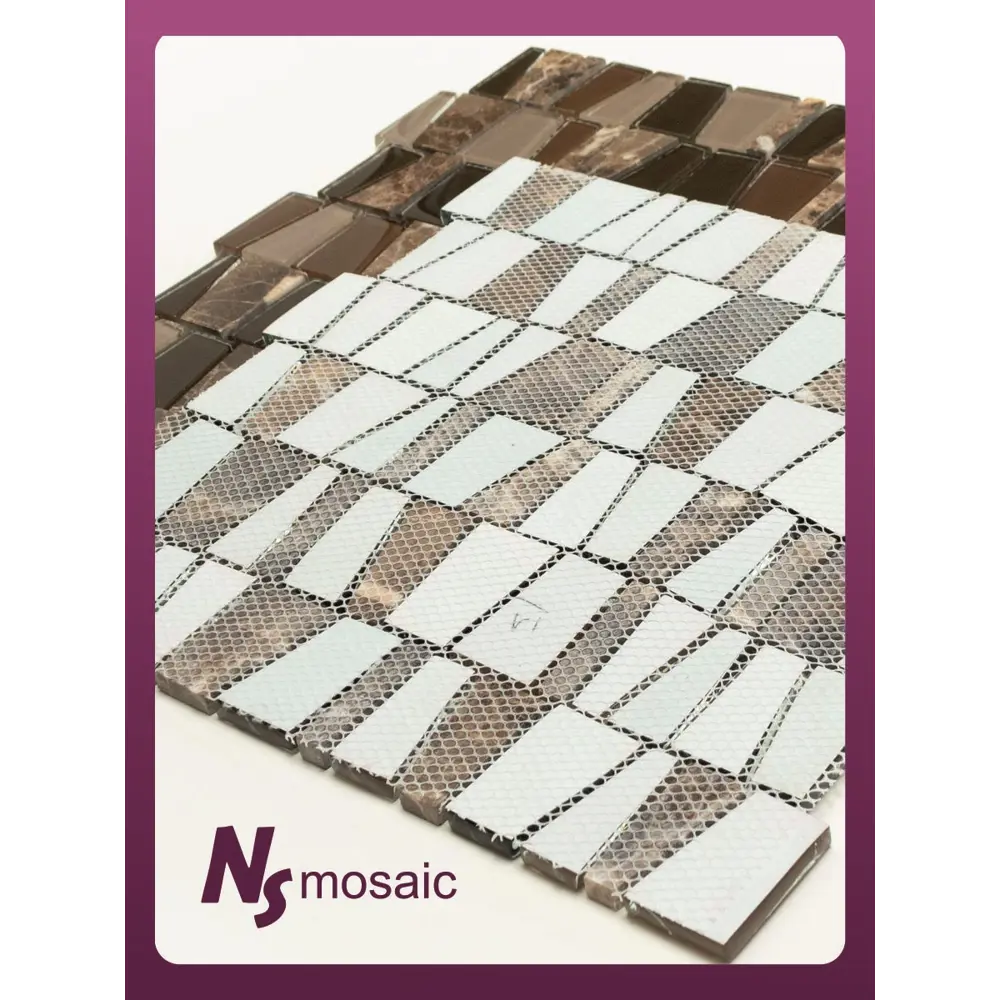 Фото 6 Декоративная мозаика Nsmosaic S-849 NS03GL0081 30.5x30.5см цвет Коричневый Фото 6 Декоративная мозаика Nsmosaic S-849 NS03GL0081 30.5x30.5см цвет Коричневый