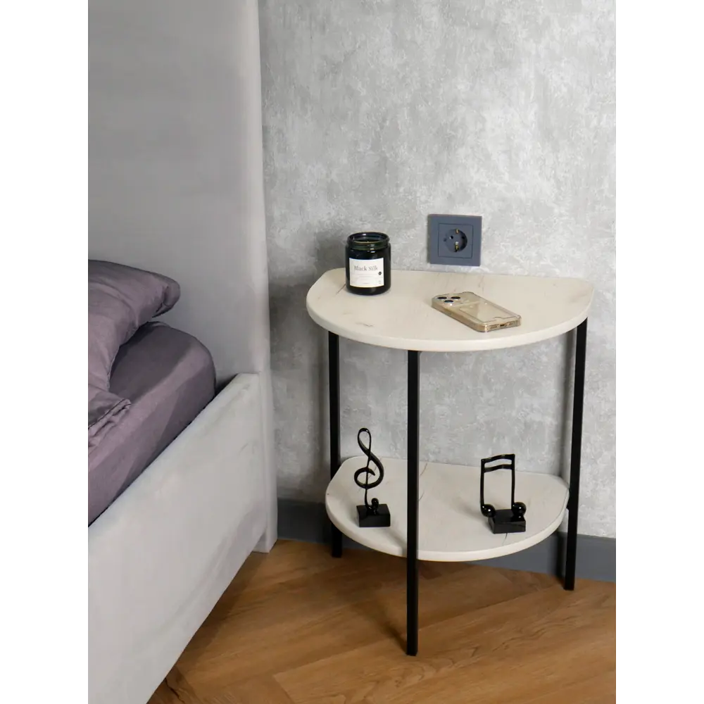 Фото Журнальный столик фигурный Festival 44.5x33.5x54.5 см цвет белый