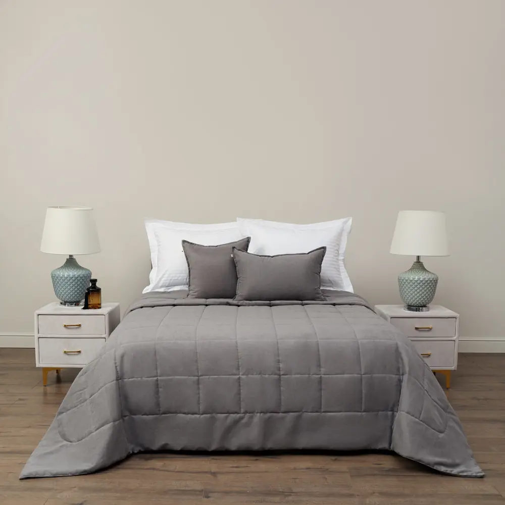 Фото Покрывало Sofi de marko Пок-Дом-240х260с 240x260 см канвас цвет серый Фото Покрывало Sofi de marko Пок-Дом-240х260с 240x260 см канвас цвет серый