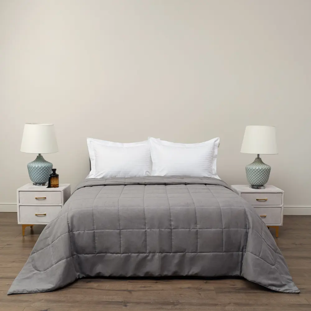 Фото 2 Покрывало Sofi de marko Пок-Дом-240х260с 240x260 см канвас цвет серый Фото 2 Покрывало Sofi de marko Пок-Дом-240х260с 240x260 см канвас цвет серый