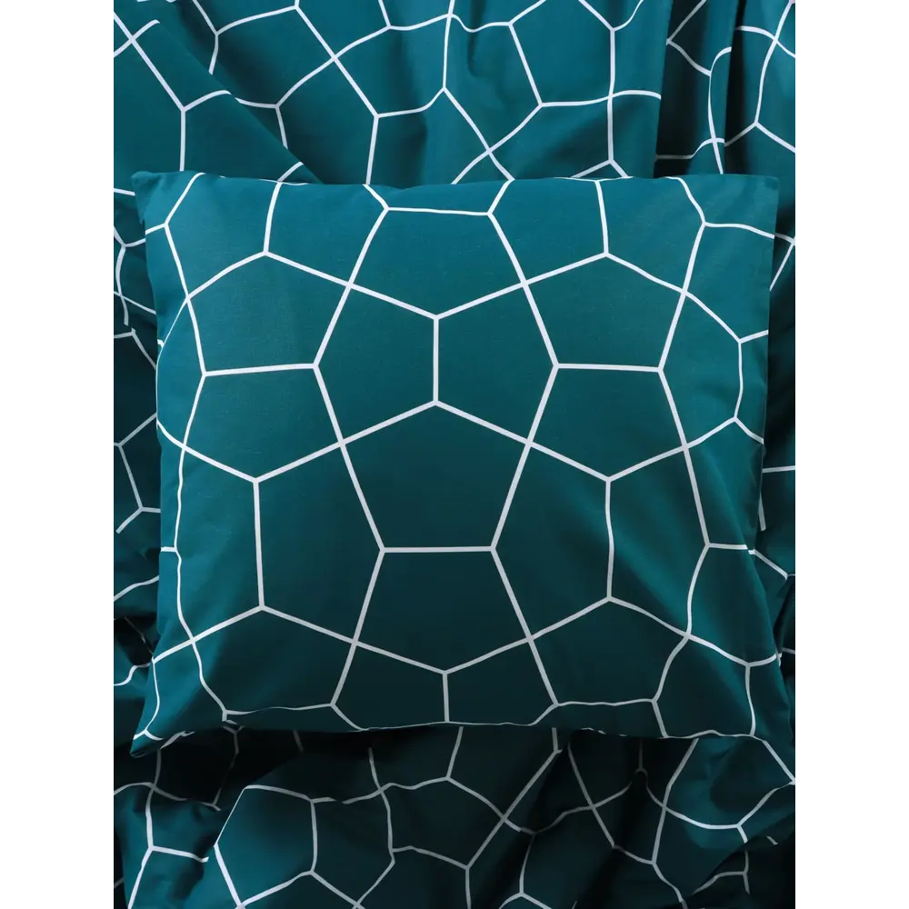 Фото 7 Комплект постельного белья Этель Emerald hexagon 10706948 хлопок 1.5-спальный наволочки 70 x 70- 2 шт цвет разноцветный