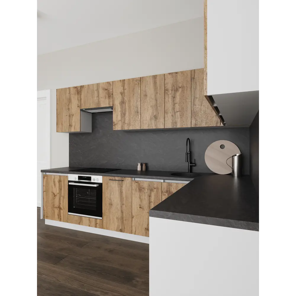 Фото 11 Кухонный шкаф навесной Frenesie ЛОФТ 30x72x32 см ЛДСП цвет дуб вотан Фото 11 Кухонный шкаф навесной Frenesie ЛОФТ 30x72x32 см ЛДСП цвет дуб вотан