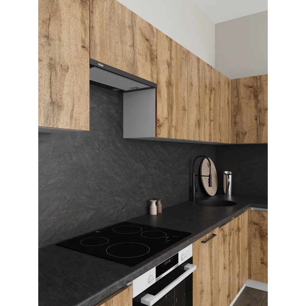 Фото 10 Кухонный шкаф напольный Н500 Frenesie ЛОФТ 50x82x48 см ЛДСП цвет дуб вотан