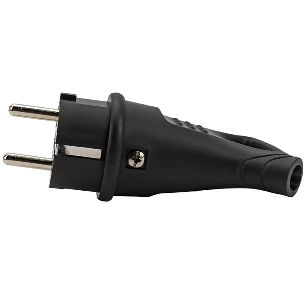 Фото Каучуковая вилка Filum FL-PLUG-P-EU-IP44-BK Push-pull 2P+PE 16A 250В IP44 переносная чёрная Фото Каучуковая вилка Filum FL-PLUG-P-EU-IP44-BK Push-pull 2P+PE 16A 250В IP44 переносная чёрная