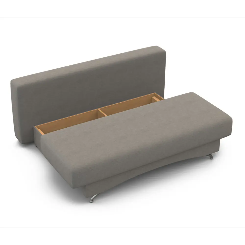 Фото 7 Диван раскладной Гамма Евро 190x79x97 см велюр цвет серый Фото 7 Диван раскладной Гамма Евро 190x79x97 см велюр цвет серый
