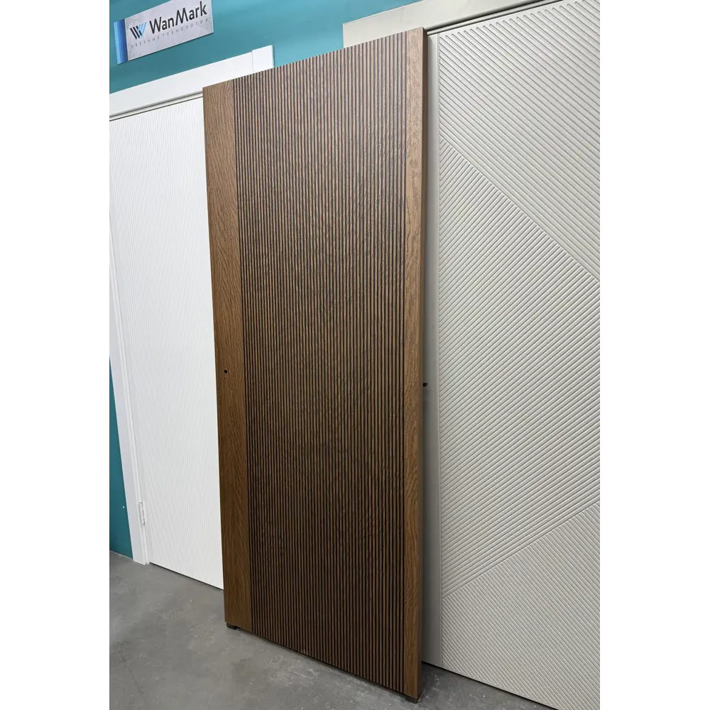 Фото 4 Дверь межкомнатная Wanmark Синди-5 глухая 55х190см цвет орех текстурированный с врезкой с замком и петлями Фото 4 Дверь межкомнатная Wanmark Синди-5 глухая 55х190см цвет орех текстурированный с врезкой с замком и петлями