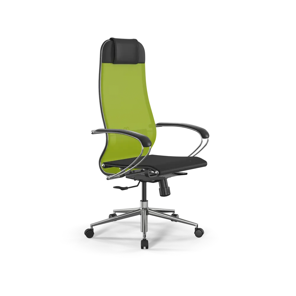 Фото Офисное кресло Ergolife Set 4/подл.131/осн.Synchro 052 67.5x131x70 см сетка цвет черный/ лайм Фото Офисное кресло Ergolife Set 4/подл.131/осн.Synchro 052 67.5x131x70 см сетка цвет черный/ лайм