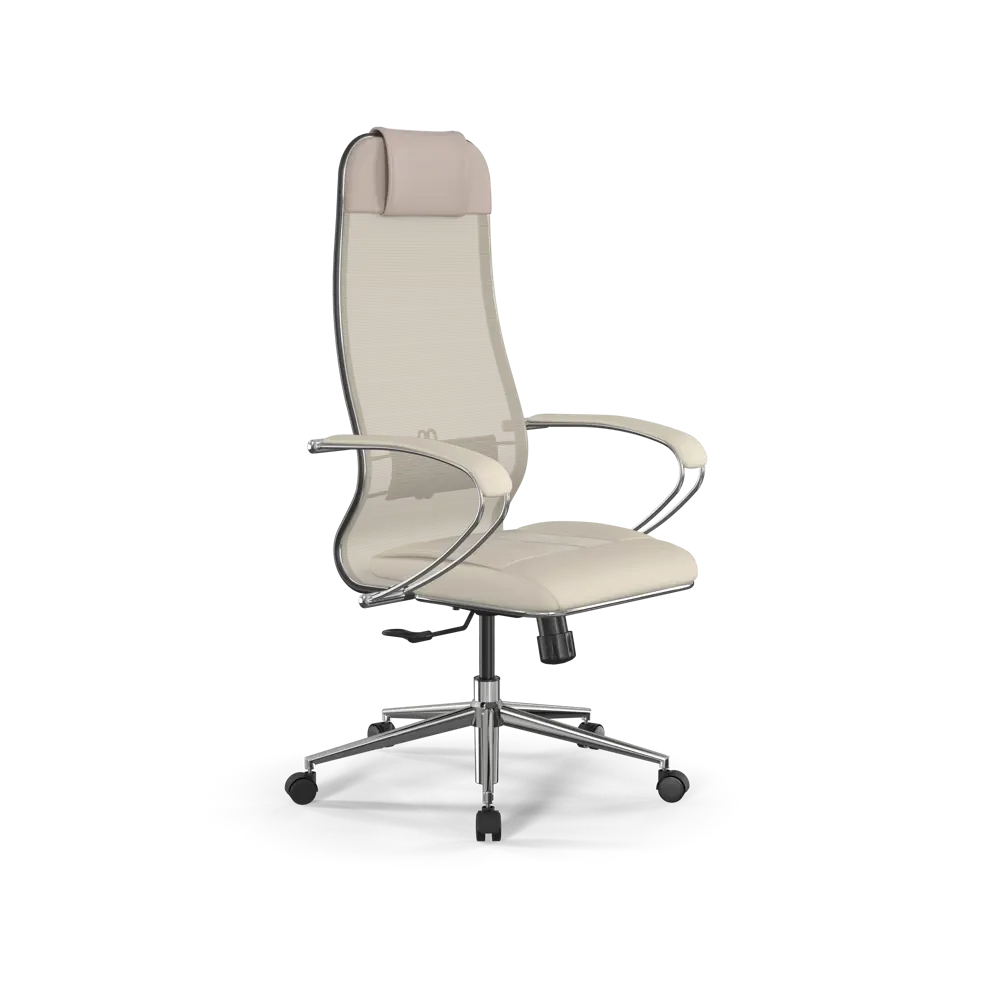 Фото Офисное кресло Ergolife Set 5/подл.131/осн.Synchro 052 67.5x131x70 см искусственная кожа цвет молочный Фото Офисное кресло Ergolife Set 5/подл.131/осн.Synchro 052 67.5x131x70 см искусственная кожа цвет молочный