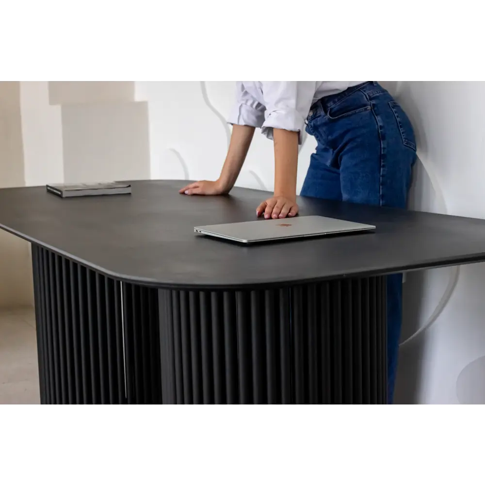 Фото 9 Стол прямоугольный Столбург 200x200 см керамогранит цвет камень черный Фото 9 Стол прямоугольный Столбург 200x200 см керамогранит цвет камень черный