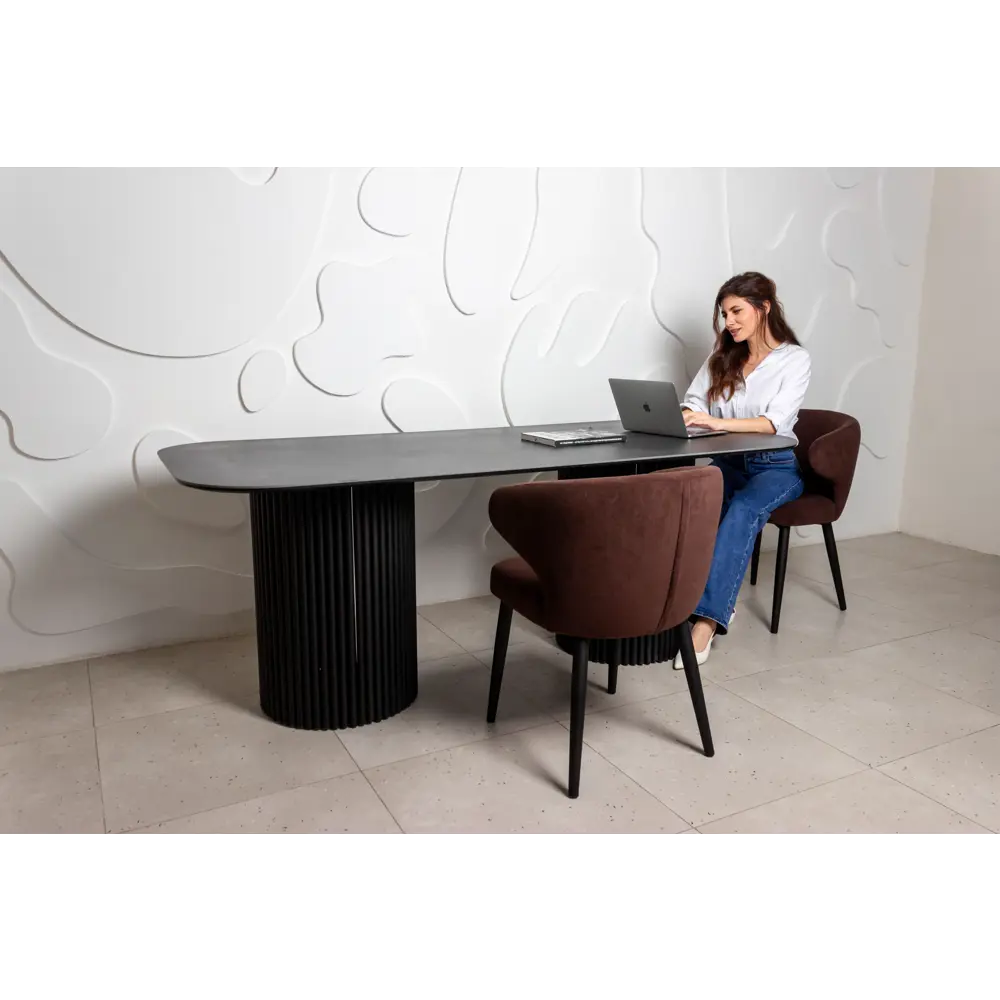 Фото 5 Стол прямоугольный Столбург 200x200 см керамогранит цвет камень черный Фото 5 Стол прямоугольный Столбург 200x200 см керамогранит цвет камень черный