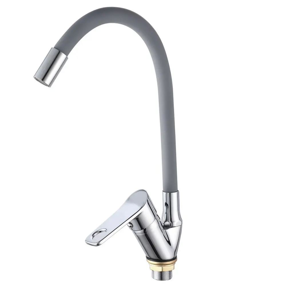 Фото 14 Смеситель для кухни однорычажный РМС SL137GY-016F излив 17.8 см цвет серый Фото 14 Смеситель для кухни однорычажный РМС SL137GY-016F излив 17.8 см цвет серый